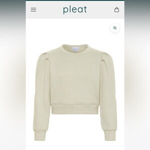 Pleat Peyton Sweater in Snowflake, BRAND NEW, size 12